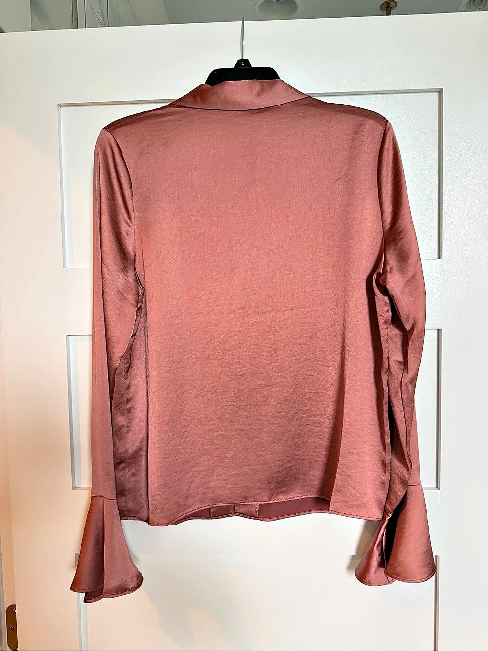 Express Pink Button Front Blouse - Picture 2 of 2
